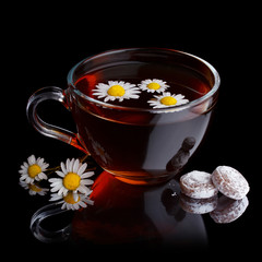 Herbal tea with sweet candys