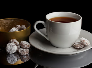 Tea with candies