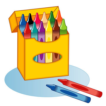 Big Box of Crayons for school, home, scrapbooks, diy projects