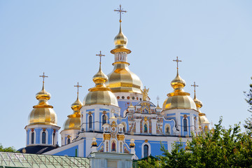 Fototapeta na wymiar St. Michael's Golden-Domed Cathedral in Kiev