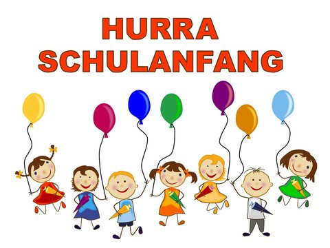 Kindergruppe freut sich über Einschulung