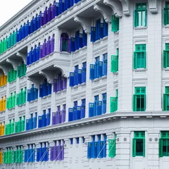 Zelfklevend Fotobehang Historic building in Singapore. The Old Hill Street Police Stati © Demetrio