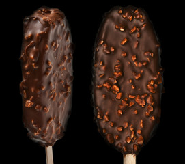 ice cream on black background