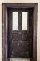 Black wooden door