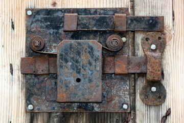 rusy complicated iron lock