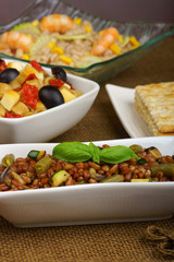 Assorted fresh summer salads