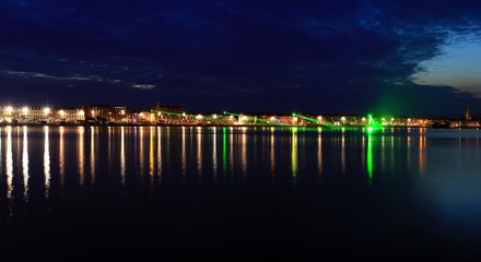 Weymouth Lazers over seafront in dorset