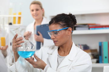Two woman in laboratory
