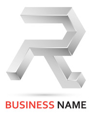 Alphabet logo design - letter R