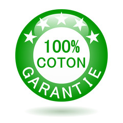 Bouton icône garantie 100% coton