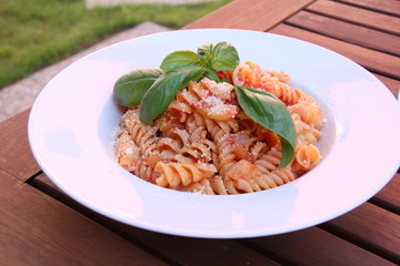 Italian pasta with vegetables