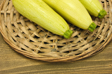 squash on wooden table close-up