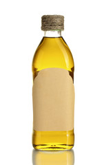 Olive oil bottle isolated on white
