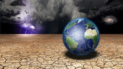 Earth in desert