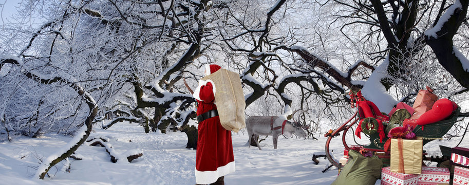 Weihnachtsmann im Wald