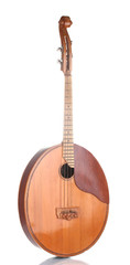 Naklejka premium Retro kobza- Ukrainian musical instrument isolated on white