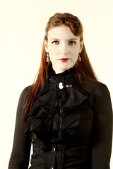 portrait of a Beautiful young woman in vintage clothing