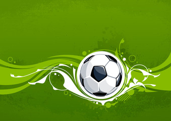 Naklejka premium Grunge football background