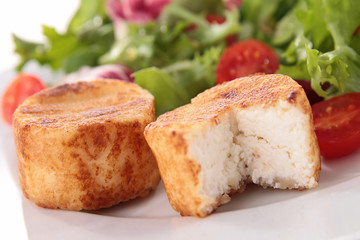 goat cheese fried and salad