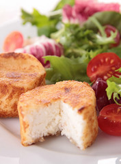 goat cheese fried and salad
