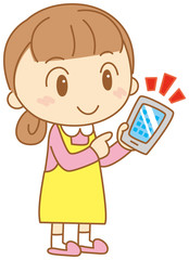 スマートフォンと主婦