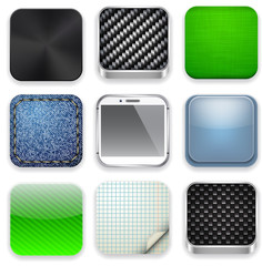 Square modern app template icons.
