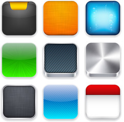 Square modern app template icons.