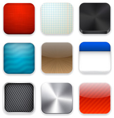 Square modern app template icons.