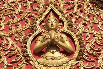 Detail of Buddhist temple, Southeast Asia
