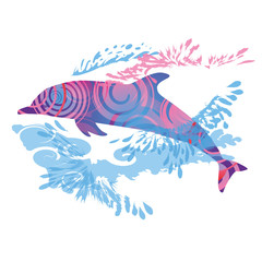 Schattenhklecks Delfin © ufotopixl10
