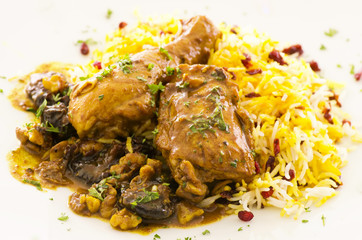 Persischer Safranreis mit Hähnchen