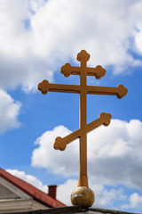 Orthodox cross - a symbol of religious.