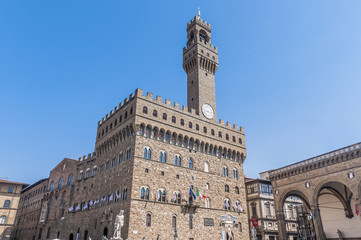 Fototapeta na wymiar Palazzo Vecchio, ratusz z Florencji, Włochy.