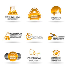 Set of chemical industry icons