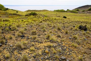 Volcano dos Capelinhos landscape, Faial island, Azores