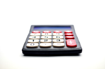 電卓　黒　白バック