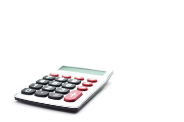 電卓　銀　白バック