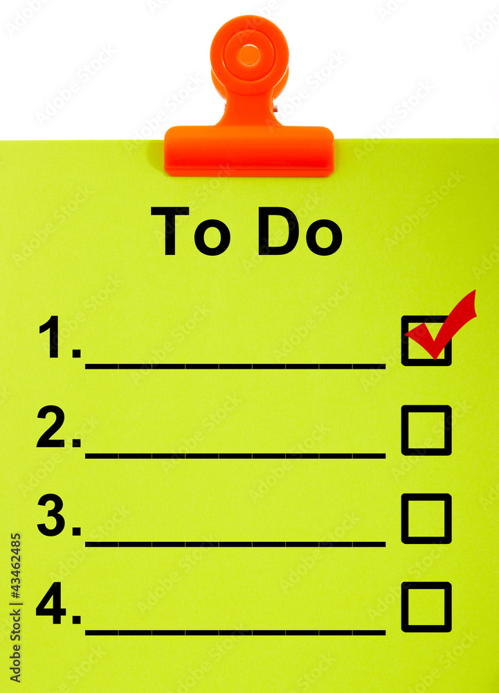 Poster to do list clipboard for organizing tasks