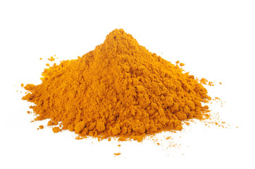 turmeric powder on white
