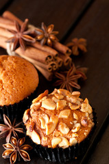 Cashew nut muffin and spices
