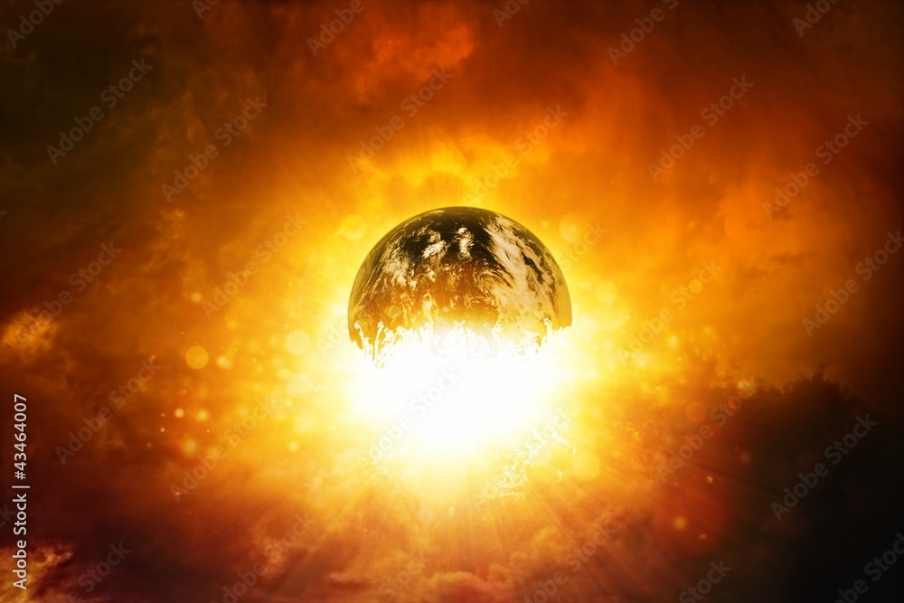 Canvas Prints planet explosion