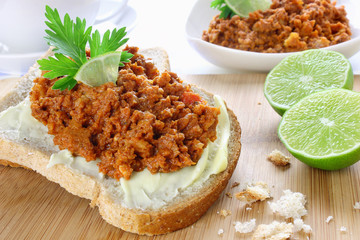 Sandwich with  fish salad