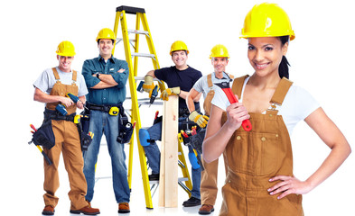 Group of industrial workers.
