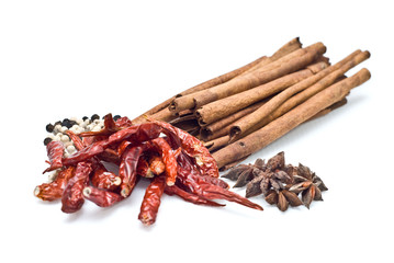 mix herb on white background