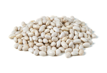 white-beans, isolated on white background