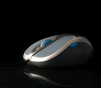 Isolated Mouse Over Black Background