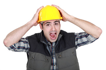 Shocked builder