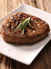 Grilled beef steak