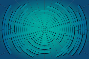 Blue green circles abstract background