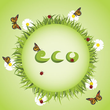 Eco earth abstract vector